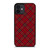 RED TARTAN CROSS PLAID iPhone 12 Mini Case Cover
