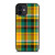YELLOW GREEN TARTAN PATTERN iPhone 12 Mini Case Cover