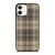 BROWN TARTAN PLAID PATTERN iPhone 12 Case Cover