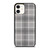 GREY TARTAN PLAID PATTERN iPhone 12 Case Cover
