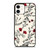 HAND DRAWING RED FLOWER PATTERN iPhone 12 Case Cover