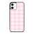 PINK PLAID PATTERN iPhone 12 Case Cover