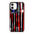 USA FLAG AMERICAN BASEBALL BLACK WHITE iPhone 12 Case Cover