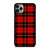 RED BLACK TARTAN PATTERN iPhone 11 Pro Max Case Cover