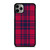 RED BLUE TARTAN PLAID PATTERN iPhone 11 Pro Max Case Cover