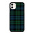 GREEN BLUE TARTAN PATTERN iPhone 11 Case Cover