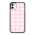 PINK PLAID PATTERN iPhone 11 Case Cover
