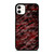 RED BLACK TIE DYE PATTERN iPhone 11 Case Cover