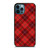 RED TARTAN CROSS PATTERN iPhone 12 Pro Max Case Cover
