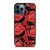 ROSE RED AND BLACK PATTERN iPhone 12 Pro Max Case Cover