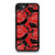 ROSE RED AND BLACK PATTERN iPhone SE 2020 Case Cover