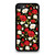 SEAMLESS RED WHITE ROSE PATTERN iPhone SE 2020 Case Cover
