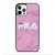 FILA SPORT PINK MARBLE LOGO iPhone 12 Pro Case Cover