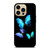 BLUE BUTTERFLY ART iPhone 14 Pro Max Case Cover