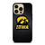 IOWA HAWKEYES METAL LOGO iPhone 14 Pro Max Case Cover
