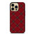 RED TARTAN CROSS PLAID iPhone 14 Pro Max Case Cover