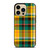 YELLOW GREEN TARTAN PATTERN iPhone 14 Pro Max Case Cover