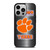 CLEMSON TIGERS METAL LOGO iPhone 14 Pro Case Cover