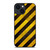BLACK YELLOW POLICE LINE STRIPE iPhone 14 Plus Case Cover