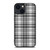 GREY CHECK FABRIC TEXTURES iPhone 14 Plus Case Cover