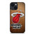 MIAMI HEAT WOODEN LOGO NBA iPhone 14 Plus Case Cover