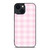 PINK PLAID PATTERN iPhone 14 Plus Case Cover