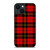 RED BLACK TARTAN PATTERN iPhone 14 Plus Case Cover