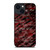 RED BLACK TIE DYE PATTERN iPhone 14 Plus Case Cover