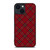 RED TARTAN CROSS PLAID iPhone 14 Plus Case Cover