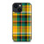 YELLOW GREEN TARTAN PATTERN iPhone 14 Plus Case Cover