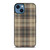 BROWN TARTAN PLAID PATTERN iPhone 14 Case Cover