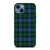 GREEN BLUE TARTAN PLAID PATTERN iPhone 14 Case Cover