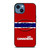 MONTREAL LES CANADIENS STRIPED LOGO iPhone 14 Case Cover