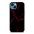 RED NEON LIGHTNING PATTERN iPhone 14 Case Cover