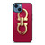 SALVATORE FERRAGAMO LOGO MAGENTA iPhone 14 Case Cover