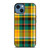 YELLOW GREEN TARTAN PATTERN iPhone 14 Case Cover