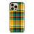 YELLOW GREEN TARTAN PATTERN iPhone 14 Pro Case Cover