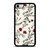 HAND DRAWING RED FLOWER PATTERN iPhone SE 2022 Case Cover