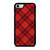 RED TARTAN CROSS PATTERN iPhone SE 2022 Case Cover