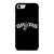 SAN ANTONIO SPURS LOGO BLACK iPhone SE 2022 Case Cover