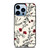 HAND DRAWING RED FLOWER PATTERN iPhone 13 Pro Max Case Cover