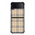 CREAM TARTAN PATTERN Samsung Galaxy Z Flip 4 Case Cover