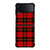 RED BLACK TARTAN PATTERN Samsung Galaxy Z Flip 4 Case Cover