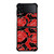 ROSE RED AND BLACK PATTERN Samsung Galaxy Z Flip 4 Case Cover