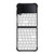 WHITE KEYBOARD PATTERN Samsung Galaxy Z Flip 4 Case Cover