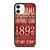 ALABAMA CRIMSON TIDE FOOTBALL CLUB 1892 iPhone 12 Case Cover