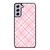 LIGHT PINK PLAID PATTERN Samsung Galaxy S21 FE Case Cover