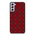 RED TARTAN CROSS PLAID Samsung Galaxy S21 FE Case Cover