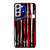 USA FLAG AMERICAN BASEBALL BLACK WHITE Samsung Galaxy S21 FE Case Cover
