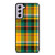 YELLOW GREEN TARTAN PATTERN Samsung Galaxy S21 FE Case Cover